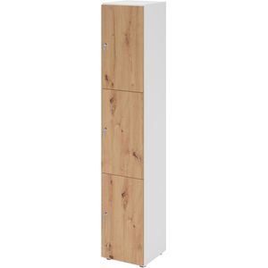 Produktbild für Schließfachschrank Hammerbacher 264l3, eiche/weiß