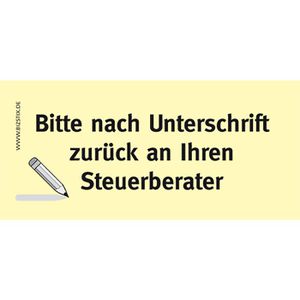 Haftmarker BIZSTIX Nach Unterschrift an StB
