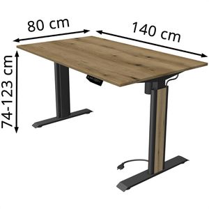 Produktbild für Schreibtisch Kerkmann Move 1 advance, eiche / anthrazit