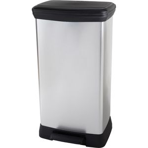 Mülleimer Curver Deco Bin Metallics 46L Duo silber