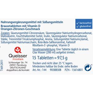 Produktbild für Vitamin-D Doppelherz aktiv, 15 Brausetabletten