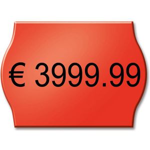 Produktbild für Preisetiketten METO 9506164, rot, 26 x 12 mm