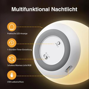 Produktbild für Nachtlicht Jolywell JW-CL002 LED, mit Akku