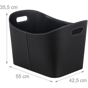 Produktbild für Kaminholzkorb Relaxdays 10028790 XL, schwarz