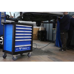 Brilliant-Tools Werkzeugwagen BT152900, leer, blau, 7 Schubladen – Böttcher  AG