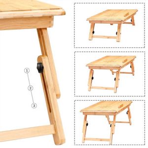 Produktbild für Laptoptisch CASARIA 106908, aus Bambus, höhenverstellbar