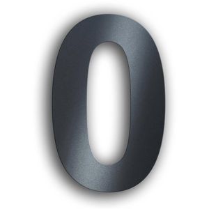 Hausnummer Metzler Arial, anthrazit aus Edelstahl