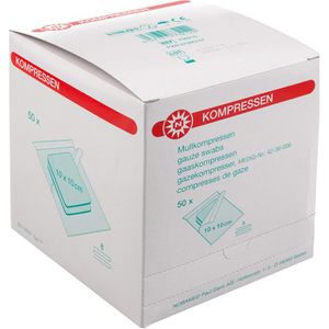 Produktbild für Mullkompressen Nobamed 708210, aus Baumwolle, steril
