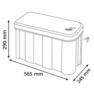 Produktbild für Deichselbox ProPlus 340060, aus Kunststoff