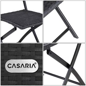 Produktbild für Klappstuhl CASARIA Rom, 108668, schwarz