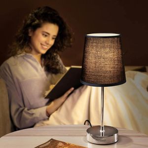 Produktbild für Tischlampe Monzana Lumiere, schwarz mit E14-Fassung