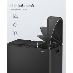 Produktbild für Mülleimer Songmics LTB740B02, schwarz