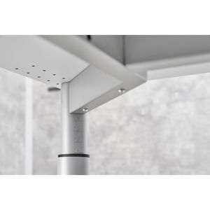 Produktbild für Schreibtisch Hammerbacher Y-Serie, lichtgrau / graphit