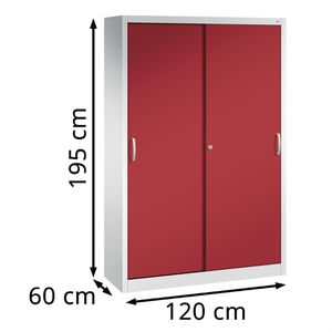 Produktbild für Werkzeugschrank CP-Möbel 2069-00, aus Metall, grau / rot