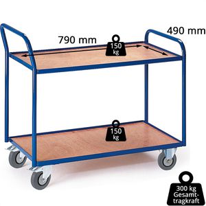 Produktbild für Tischwagen Rollcart 08-7425, aus Metall &amp; Holz
