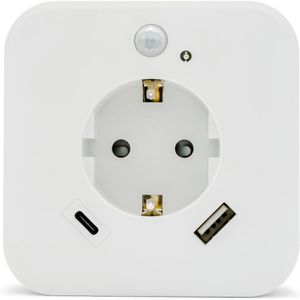 Produktbild für Nachtlicht InnTec SLED02C LED, mit USB, für Steckdose