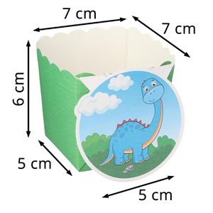 Produktbild für Muffinförmchen Papstar Backförmchen Dino, aus Karton