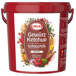 Hela Ketchup Gewürzketchup Schaschlik pikant, im Eimer, 10kg