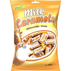 Woogie Karamellbonbons Milk Caramels, Weichkaramell, 250g