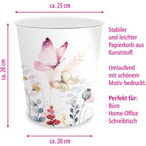 Produktbild für Papierkorb itenga 33106025, Schmetterling
