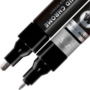 Produktbild für Lackmarker Molotow Liquid Chrome Twin, chrom
