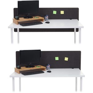 Produktbild für Tischtrennwand Mendler HWC-G75, dunkelgrau