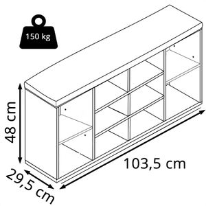Produktbild für Schuhbank Kesper 15985, orange, aus Holz
