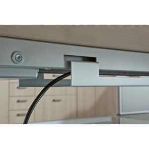 Produktbild für Schreibtisch Hammerbacher XMST 2E, ahorn / silber