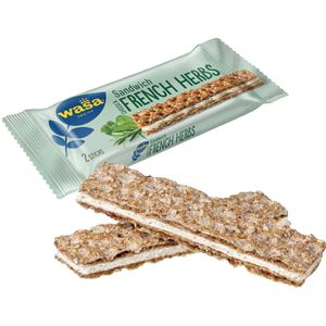 Produktbild für Knäckebrot Wasa Sandwich Vollkorn Roggen Cheese &amp; French Herbs