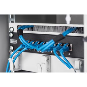 Produktbild für Kabeldurchführungspanel Digitus DN-10 ORG-1/2U, Metall