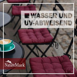 Produktbild für Stuhlkissen NatureMark bordeauxrot, für Außen