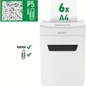 Produktbild für Aktenvernichter Leitz 8095 IQ 6M Protect Premium, weiß