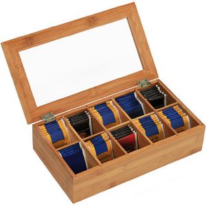 Teebox Kesper 5890113, für Teebeutel, natur, aus Bambus