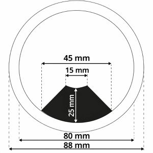 Produktbild für Kabeldurchführung Sossai KDM2-80GR-1, Ø 80 mm