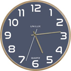 Wanduhr Unilux Baltic, Holz, Kunststoff, analog, Quarzuhr
