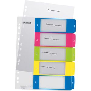 Produktbild für Register Leitz 1241-00-00 WOW, A4 Überbreite, 1-5