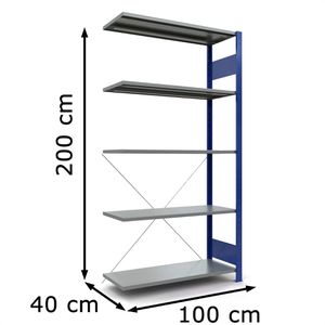 Produktbild für Anbauregal Schulte 12645-B, 5 Metallböden