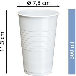 Produktbild für Trinkbecher Papstar 16123, weiß, PP