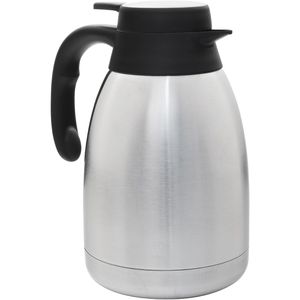 Thermoskanne Böttcher-AG Edelstahl, mit Tipverschluss, silber, 1,5 Liter