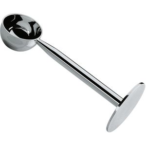 Kaffeelot cilio mit Espressodrücker, silber, aus Edelstahl