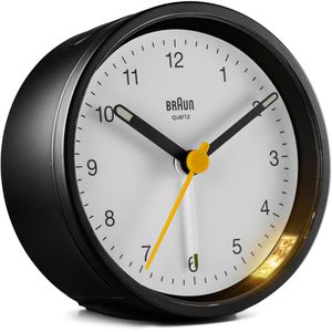 Produktbild für Wecker Braun BC12BW schwarz, weiß, analog