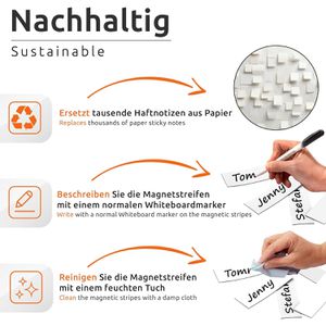 Produktbild für Magnetschilder ECENCE 23040104, weiß