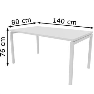 Produktbild für Schreibtisch Quadrifoglio Idea+ 01, weiß / weiß