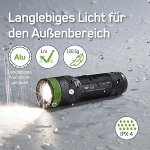 GP Taschenlampe 300 Böttcher Cree Batteries LED, AG Lumen, – C32