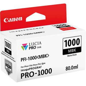 Produktbild für Tinte Canon PFI-1000MBK schwarz matt