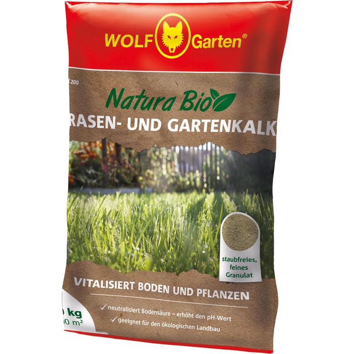 Wolf-Garten RG-K 200 Rasen- und Gartenkalk, Natura Bio, Universaldnger, 10  kg fr 200m  Bttcher AG