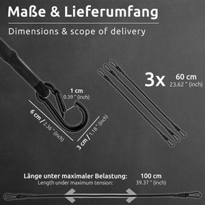 Produktbild für Gepäckspanner ECENCE 72010104, mit Karabiner