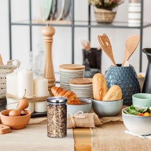 Produktbild für Vorratsglas Relaxdays 10027998 mit Edelstahldeckel