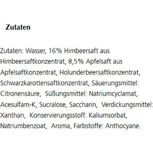 Produktbild für Sirup Mautner Himbeere 0%, zuckerfrei
