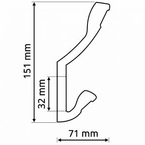 Produktbild für Garderobenhaken SO-TECH Peti, 109017, schwarz matt